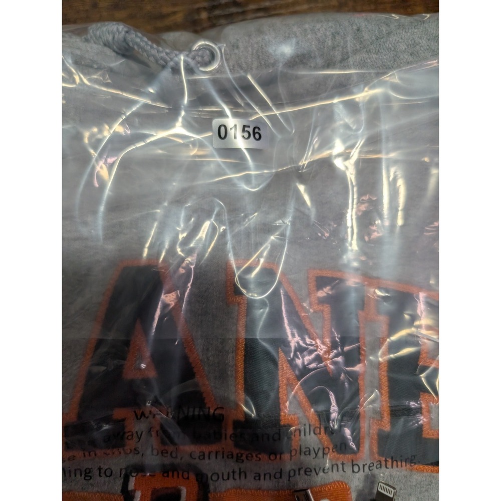 Champion Doane College Hoodie Mens Large Gray Spell Out Sweatshirt - Picture 9 of 9